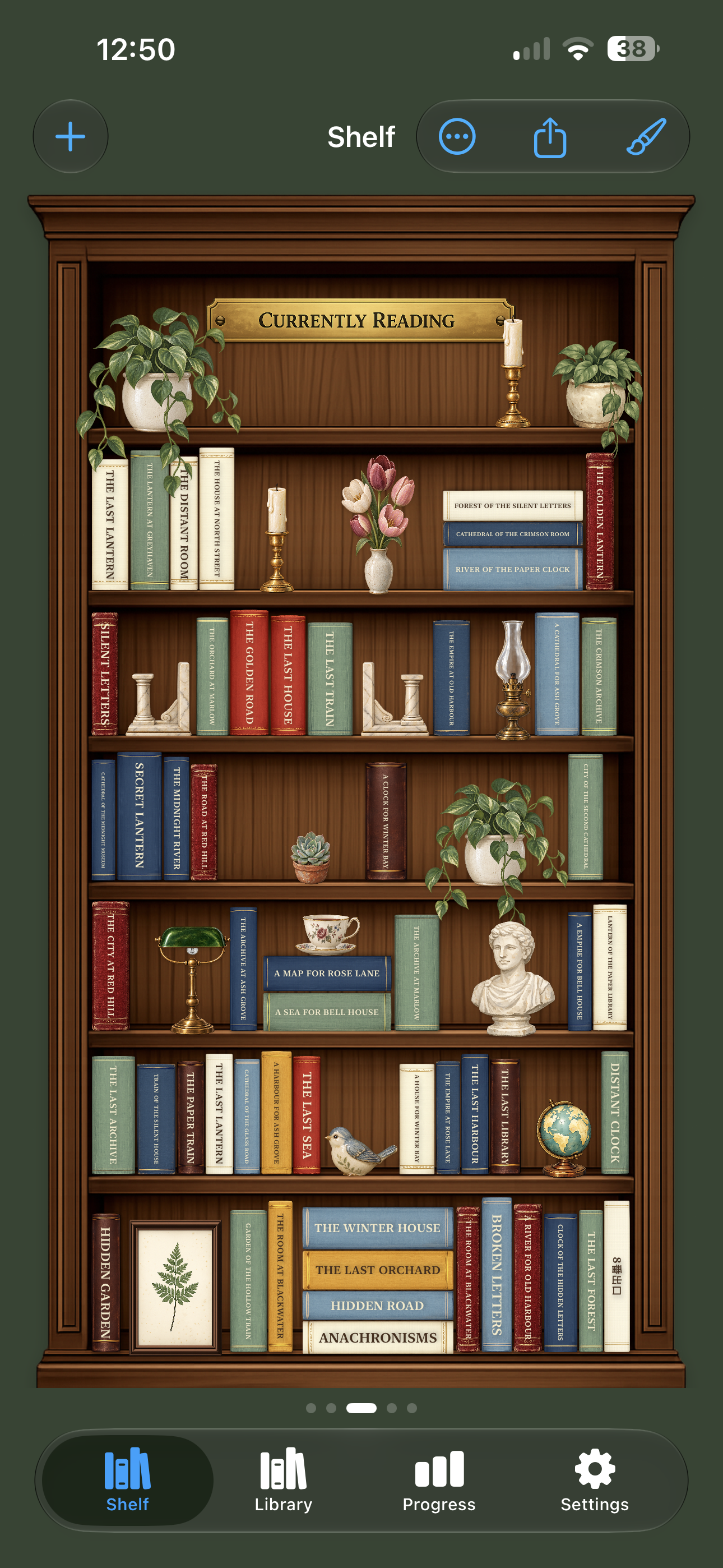 Bookroom shelf in Noon lighting